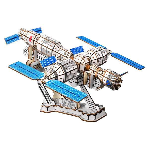 Stereoscopic Space Station Puzzle Handmade Children DIY
