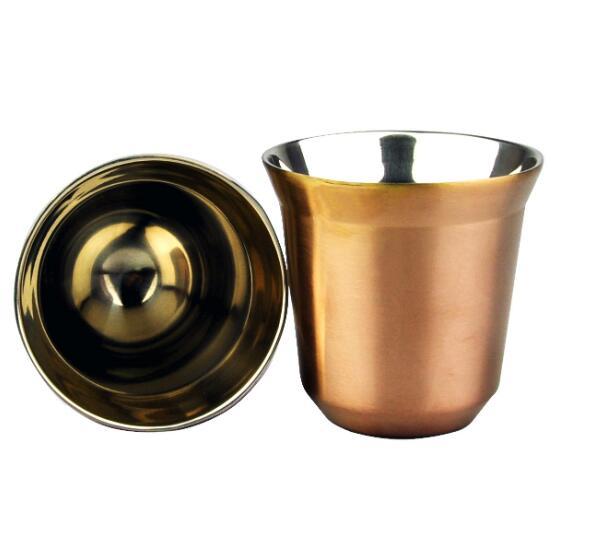 Coffee Cup Double Wall Stainless Steel Espresso Mugs