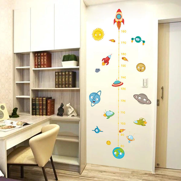 Rocket ship space height stickers