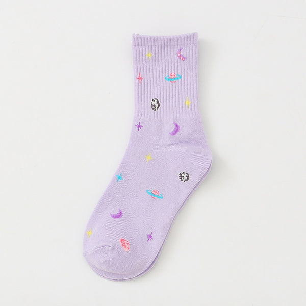 Planet Space Cartoon Women's Socks