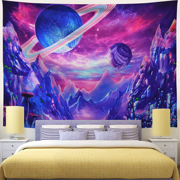 Psychedelic Natural Galaxy Space Carpet Wall Hanging