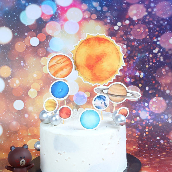 Cake Decoration Dream Planet Space Style