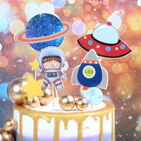 Cake Decoration Dream Planet Space Style