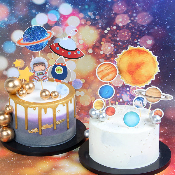 Cake Decoration Dream Planet Space Style