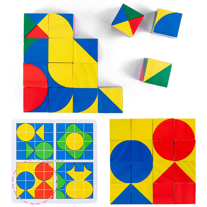 Wooden Cube Space Thinking Building Block Space Logic