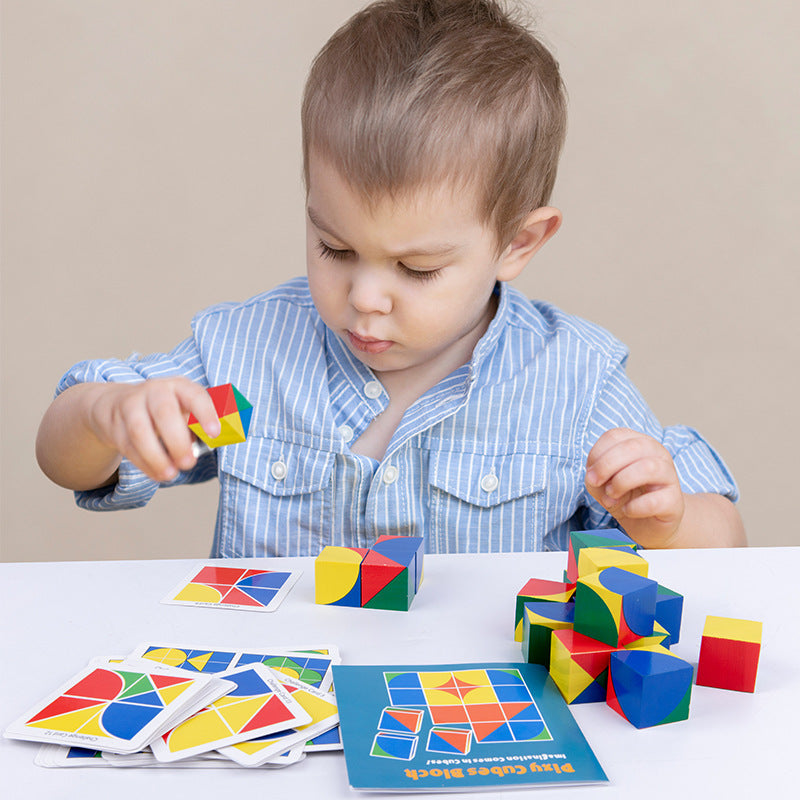 Wooden Cube Space Thinking Building Block Space Logic