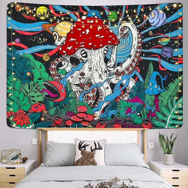 Planet Octopus Tapestry Space Galaxy