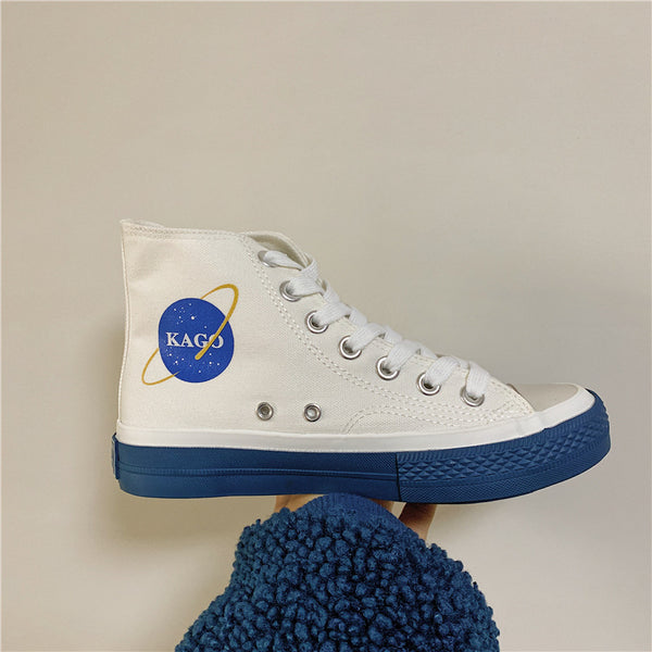 Space walk high-top shoes