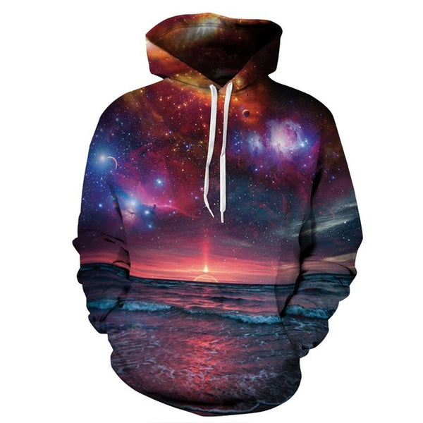 Galaxy Space 3D Men's Sweatshirt