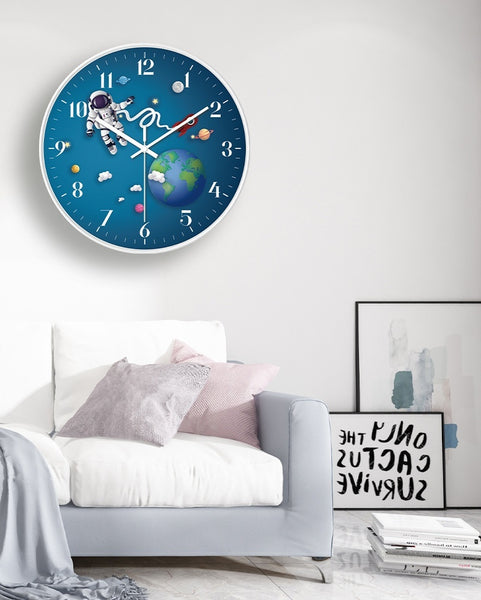 Astronaut Space Wall Clock Modern Minimalist Furnishings