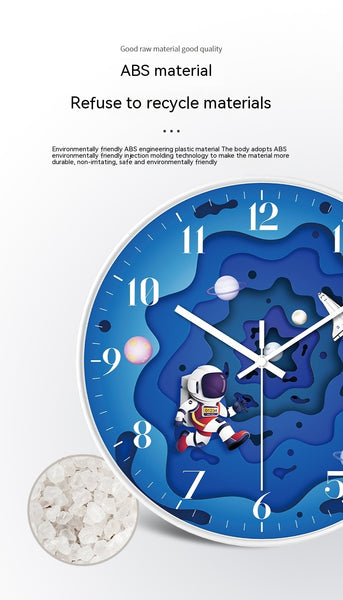 Astronaut Space Wall Clock Modern Minimalist Furnishings