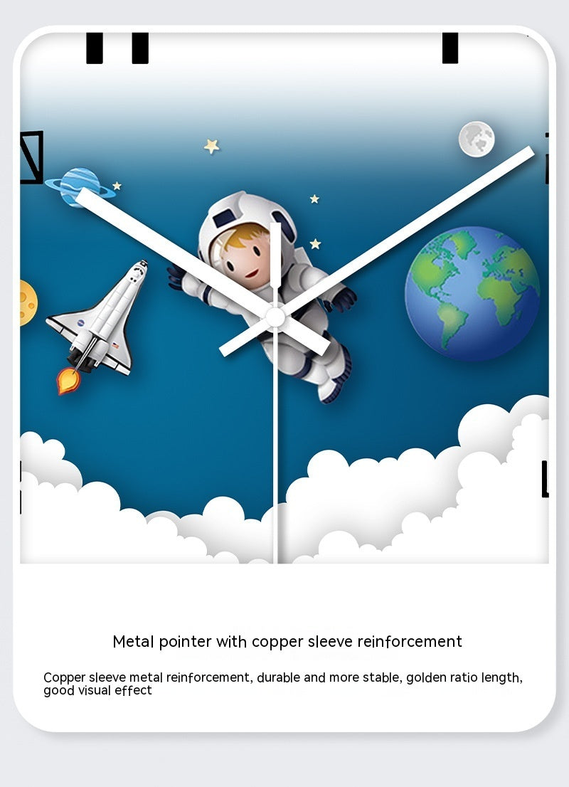 Astronaut Space Wall Clock Modern Minimalist Furnishings