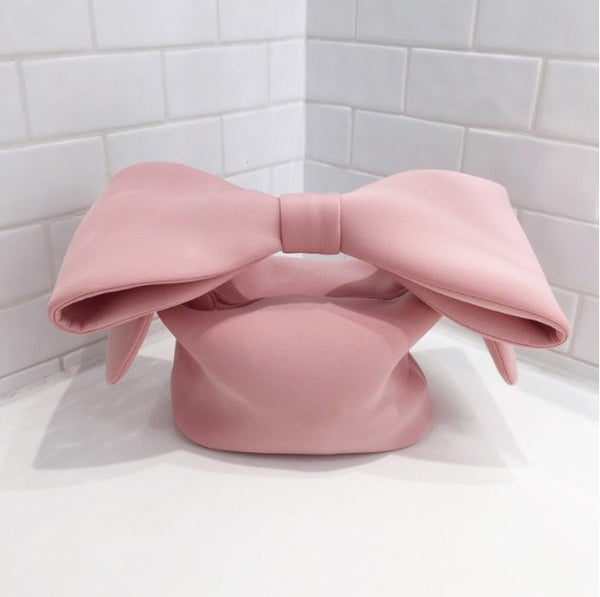 Cute bow space cotton handbag