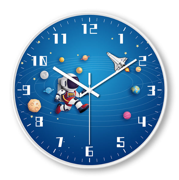 Astronaut Space Wall Clock Modern Minimalist Furnishings