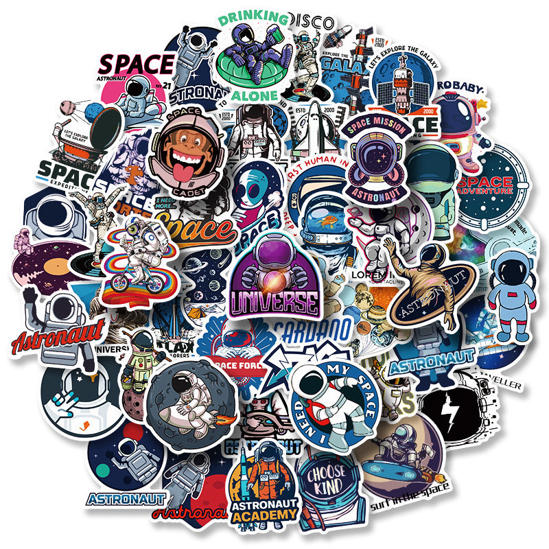 50 Pieces Space Planet Astronaut Stickers