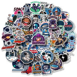 50 Pieces Space Planet Astronaut Stickers