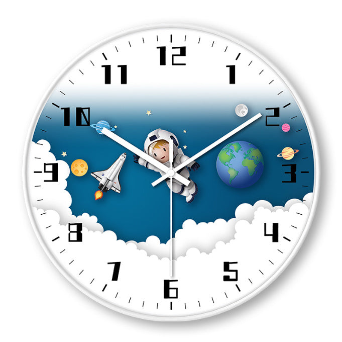 Astronaut Space Wall Clock Modern Minimalist Furnishings