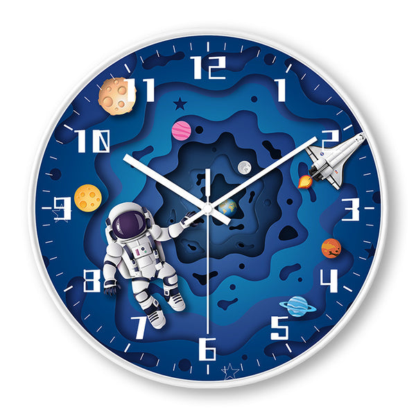 Astronaut Space Wall Clock Modern Minimalist Furnishings