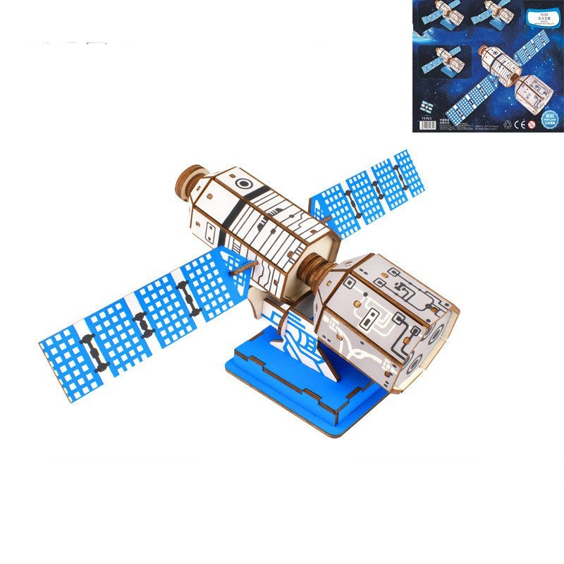 Stereoscopic Space Station Puzzle Handmade Children DIY