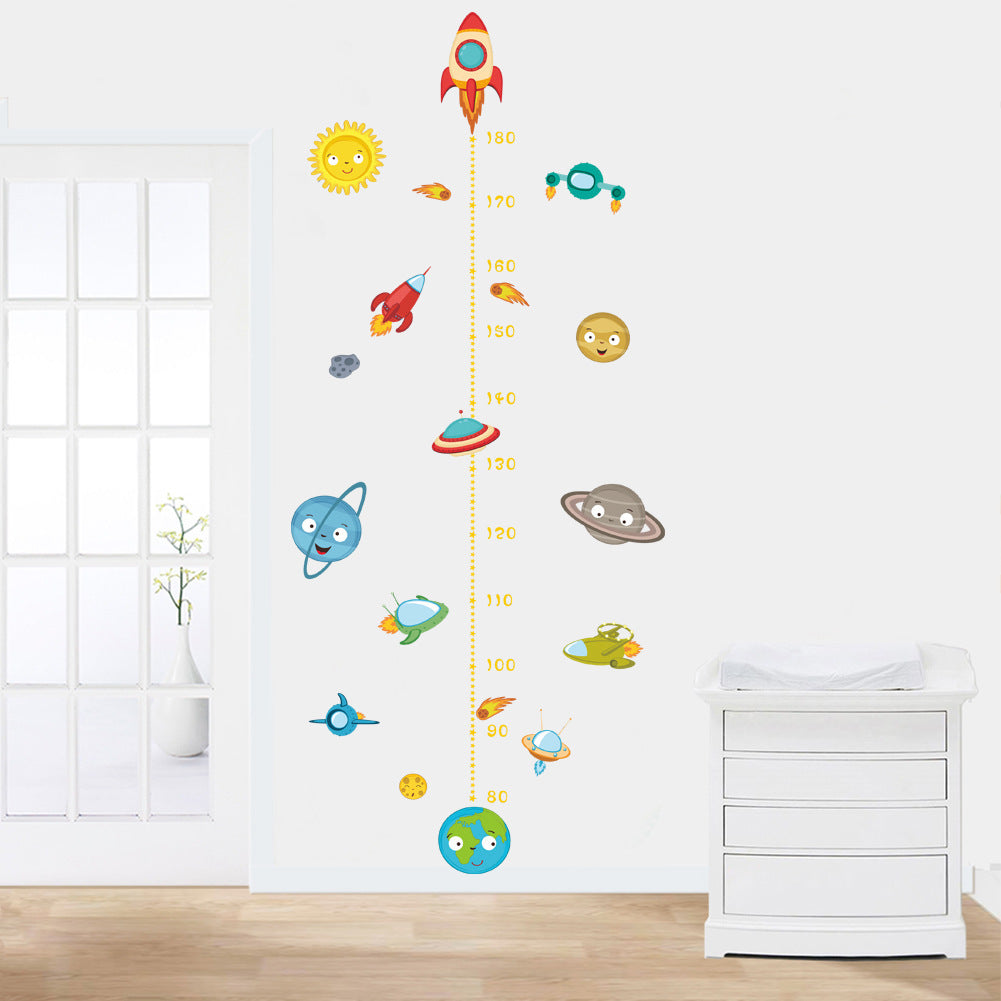 Rocket ship space height stickers