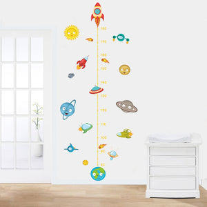 Rocket ship space height stickers