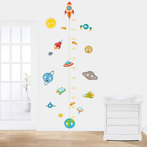 Rocket ship space height stickers