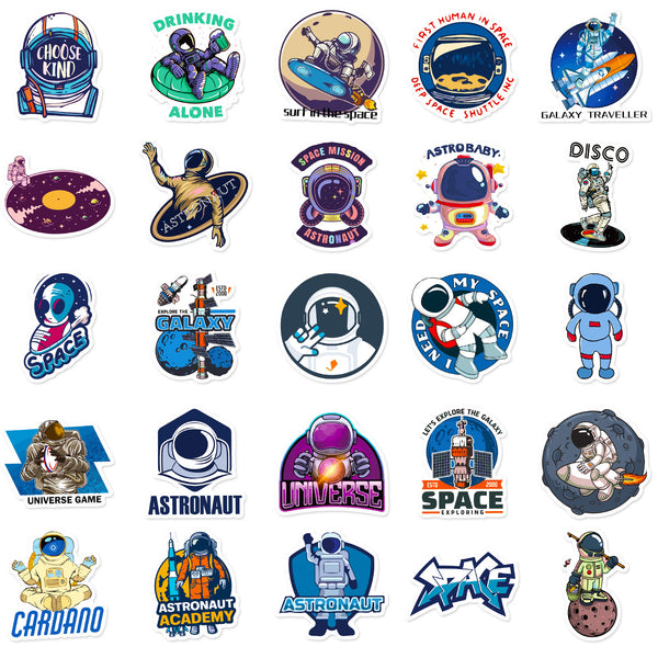 50 Pieces Space Planet Astronaut Stickers