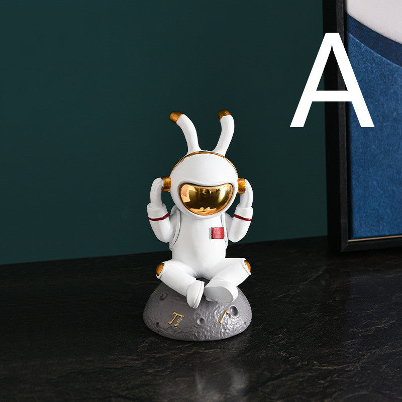 Creative Space Rabbit Astronaut Home Decoration