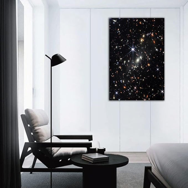 James Webb Space Telescope Deep Field Image Galaxy Poster Wall Art Picture Print Canvas Painting for Astronomy Enthusiasts Room Decoration Poster Gift 12x18inch(30x45cm)-Unframed