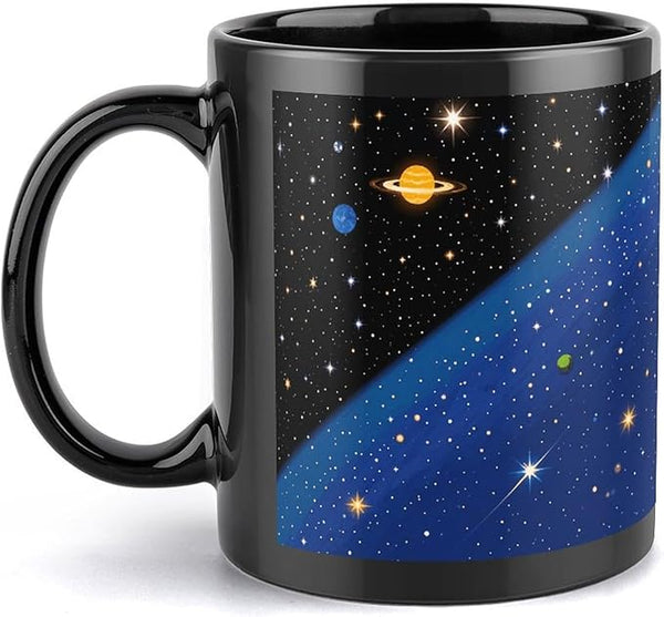 NTVOWPZO Coffee Mugs Large Coffee Mugs Ceramic Coffee Mugs Star Universe Astronomy Mug with Handle Travel Coffee Cup Funny Mug Tea Cups with Handle for Hot Cold Beverages