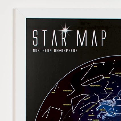 Maps International Glow in the Dark Poster - Astronomy Gifts - Stars & Constellations Map - 59 x 84 cm