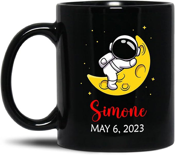 Astronaut & Moon Mug, Astronaut Coffee Cup, Astronomy Enthusiasts Gift for Him Her