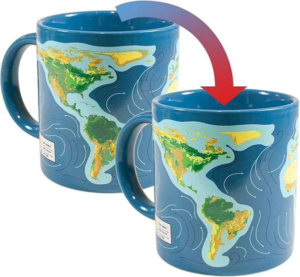 Climate Change Disappearing Coffee Mug - Add Hot Liquid and Watch What Will Happen When The Ice Caps Melt - Comes in a Fun Gift Box