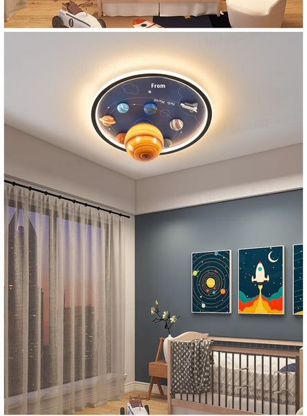 Astronaut Space Planet Light Creative Cartoon