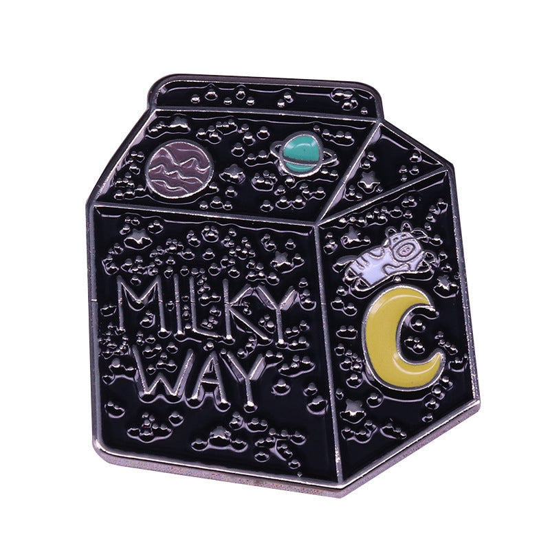 Space Milky Way Pin Starlight Milk Carton