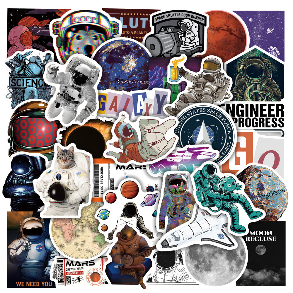 Space Astronaut Animal Graffiti Stickers