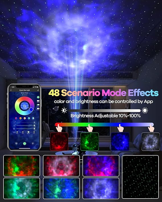 Astronaut Star Galaxy Projector Night Light
