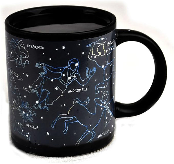 Heat Changing Constellation Mug - Add Coffee or Tea and 11 Constellations Appear - Comes in a Fun Box