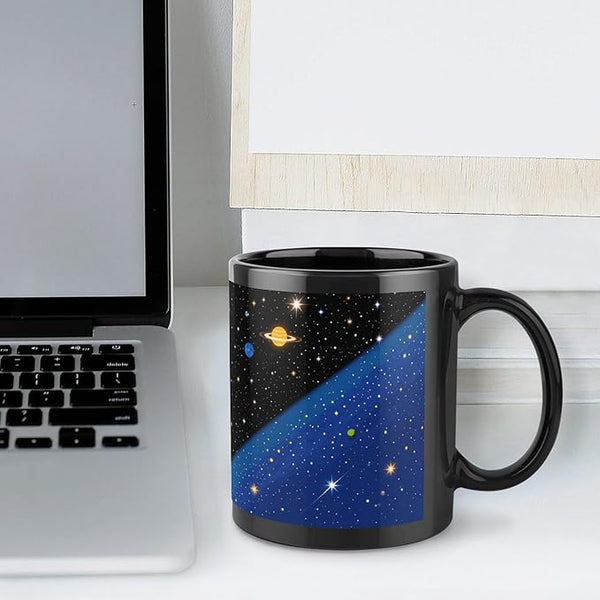 NTVOWPZO Coffee Mugs Large Coffee Mugs Ceramic Coffee Mugs Star Universe Astronomy Mug with Handle Travel Coffee Cup Funny Mug Tea Cups with Handle for Hot Cold Beverages