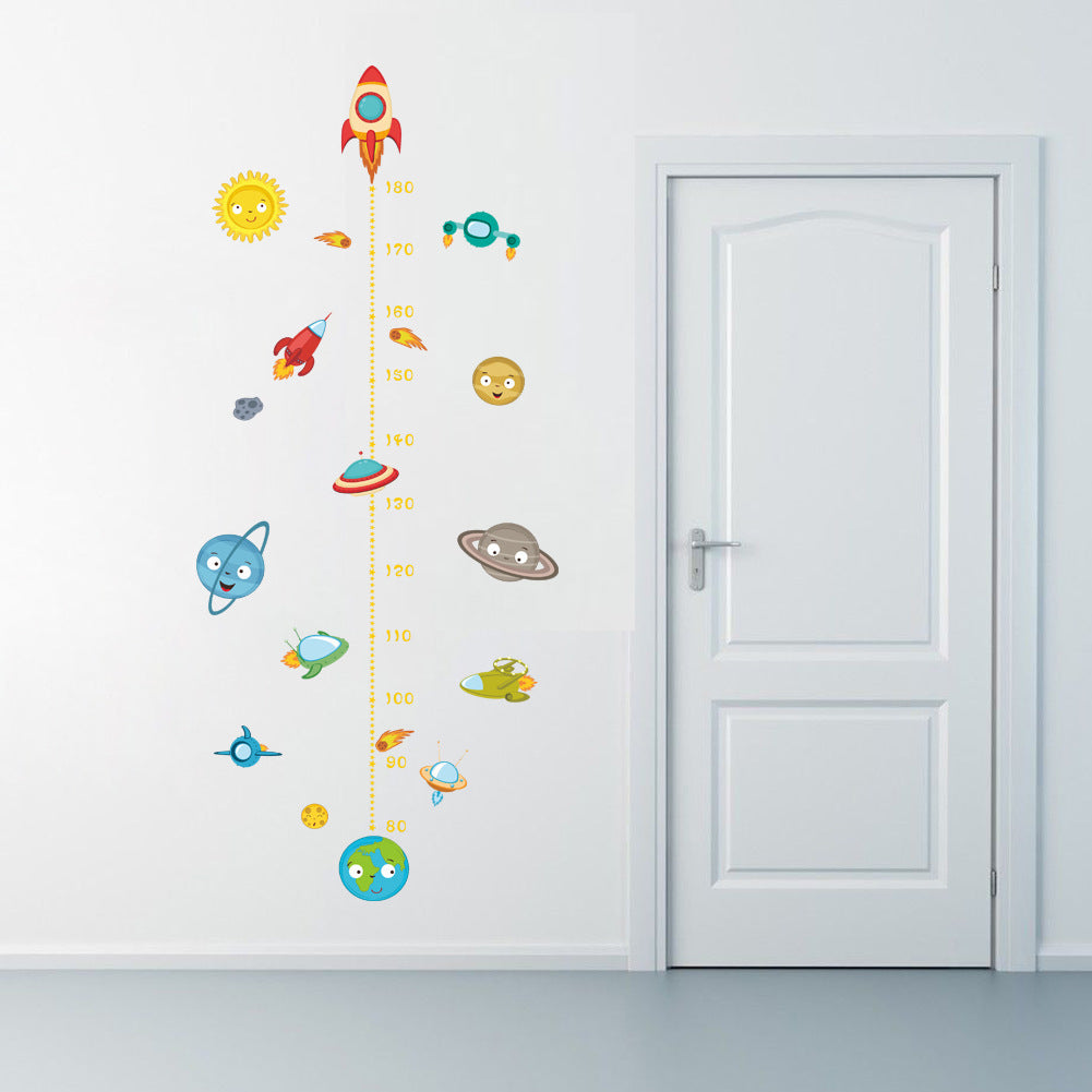Rocket ship space height stickers