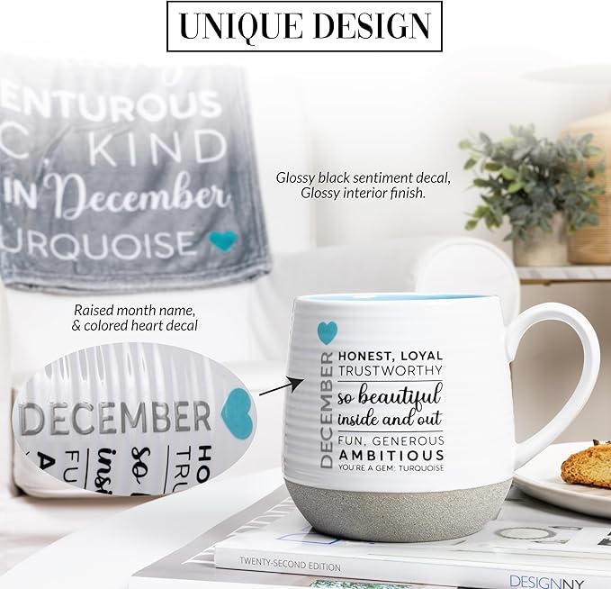 Pavilion - December 17 oz. Mug, Astrology Gifts, Stoneware Ceramic Coffee Mug