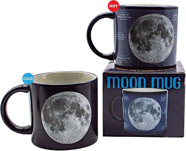 Heat Changing Moon Mug - Add Coffee and Names of Landing Sites Astronauts and More Appear