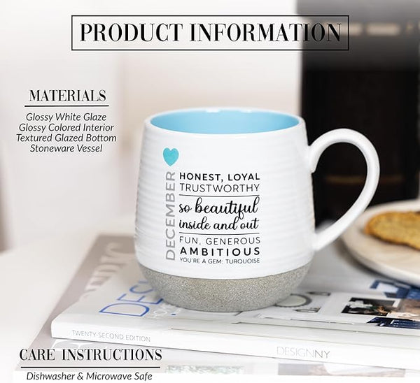 Pavilion - December 17 oz. Mug, Astrology Gifts, Stoneware Ceramic Coffee Mug