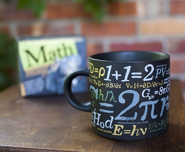 Mathematical Formulas Coffee Mug - Ponder Famous Math Equations While You Enjoy Your Drink - Comes in a Fun Gift Box