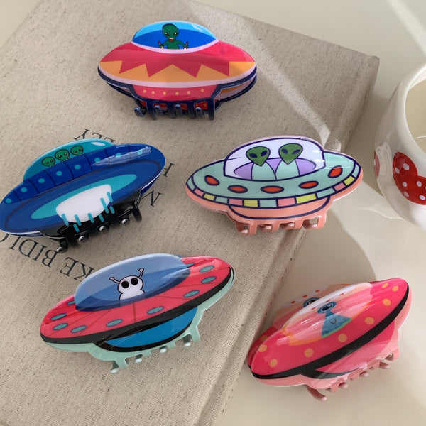 Acrylic Spaceship Grip Alien Cartoon Space