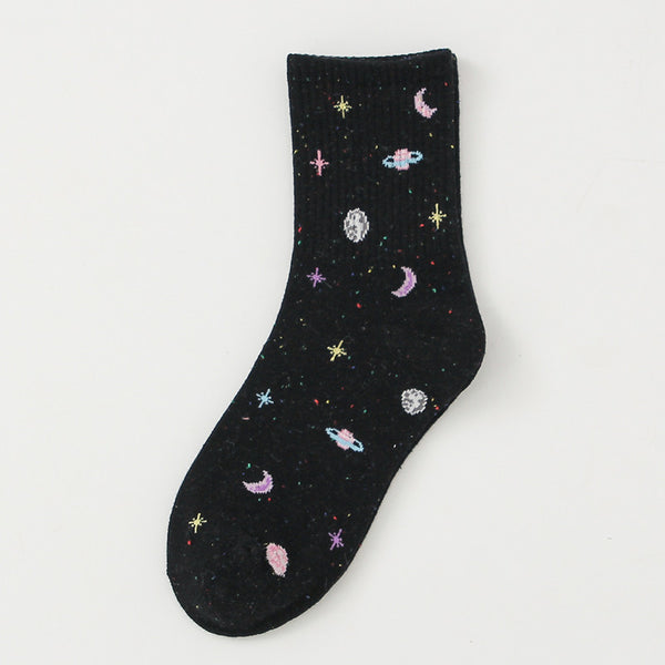 Planet Space Cartoon Women's Socks