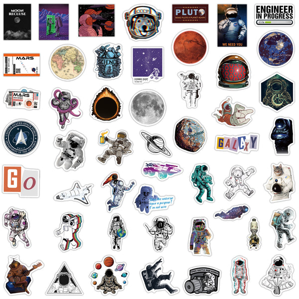 Space Astronaut Animal Graffiti Stickers