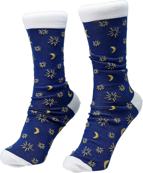 Pavilion Gift Company 71304 Love Back Moon and Stars Socks & 15.5 Oz Coffee Cup Mug Gift Set, White