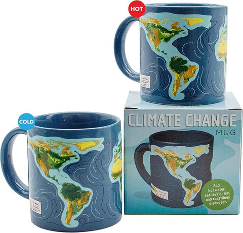 Climate Change Disappearing Coffee Mug - Add Hot Liquid and Watch What Will Happen When The Ice Caps Melt - Comes in a Fun Gift Box