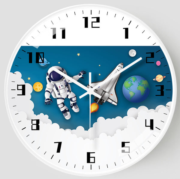 Astronaut Space Wall Clock Modern Minimalist Furnishings